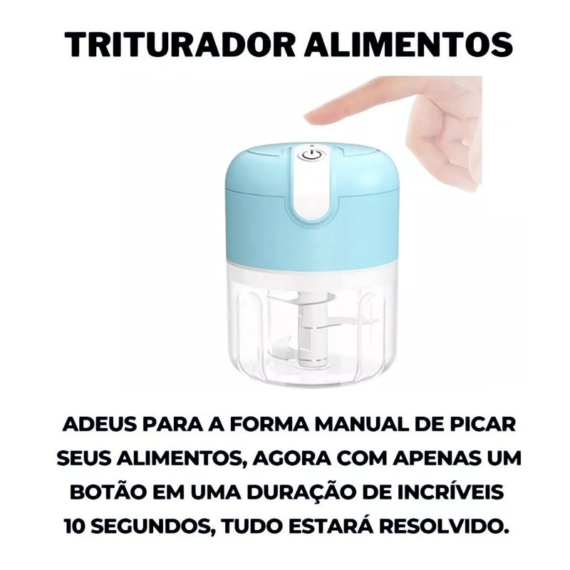 Mini Processador Triturador Alimentos - Elétrico Potente Usb