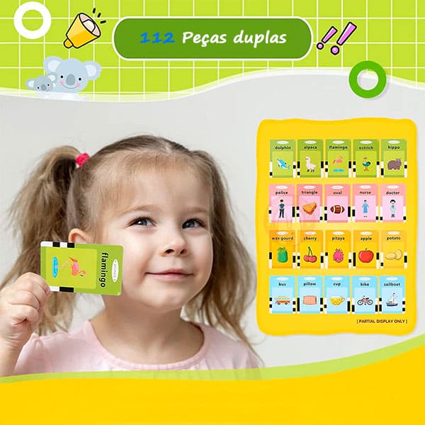 Brinquedo Educativo de Aprender Inglês - Flash Card