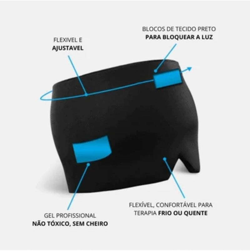 AliviGel - Touca Compressão para Dores de Cabeça e Enxaquecas